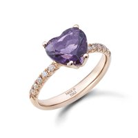 Ring Dezulian Gioielli Woman La Vie en Rose in Gold Ametista ACU09 AME